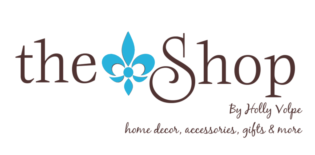 the Shop logo with tagline BLUE - HV Design Group